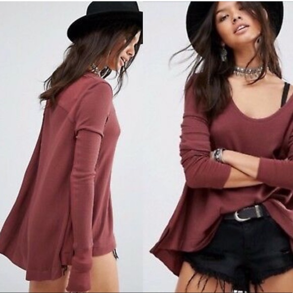 Free People Tops - 🌷We the Free Fig Malibu Thermal Long Sleeve Tunic